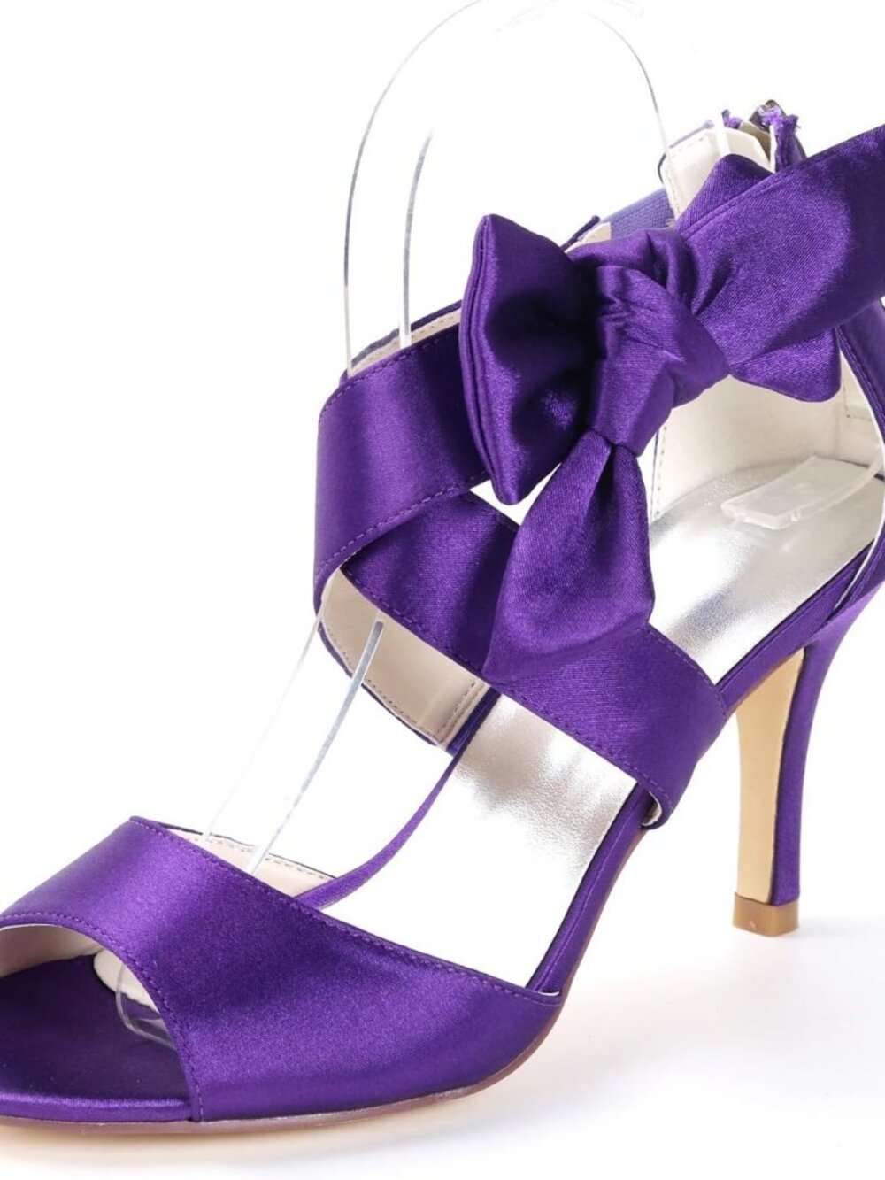 Lady Bow Sandals Satin Dress Shoes